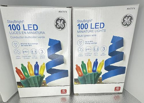 Set De 200 Luces Led Multicolores Ge Mini - 2 Paquetes De 10
