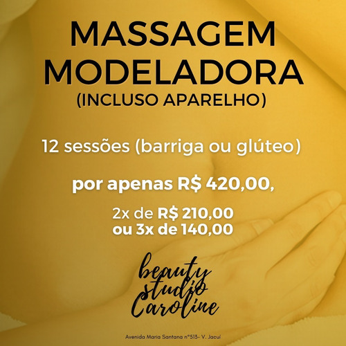 Imagem 1 de 1 de Massagem Modeladora (incluso Aparelho)