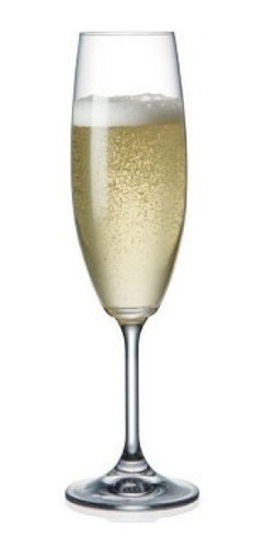 6 Copas Bohemia Lara Flauta 220 Ml. Bl220 Nude