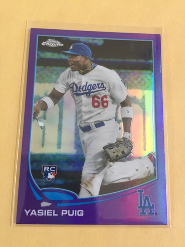 Yasiel Puig Tarjeta De Novato Topps Chrome Refractor