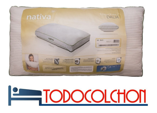 Imagen 3 de 10 de Combo 2 Almohada Nativa Fibroesfera 70x40 Percal 100% Algod