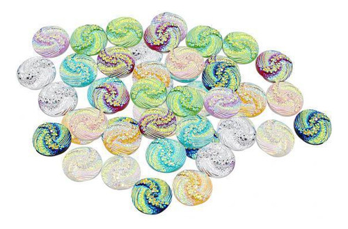 Conjunto De 50 Piezas De Adornos De Resina Brillante