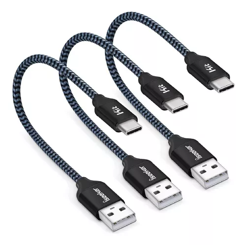 Cable Usb Tipo C, Iseekerkit Cable Usb C Corto 1ft Trenzado