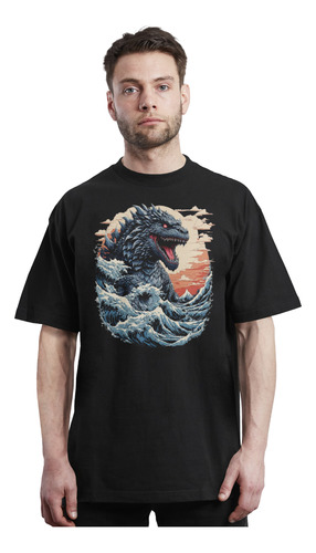 Godzilla - Oriental Art - Polera