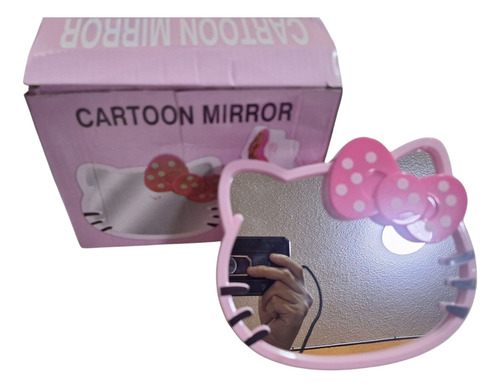 Espejo Y Portabrochas De Hello Kitty Rosa