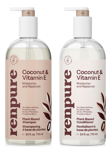 Conjunto De Shampoo E Condicionador Renpure Coconut & Vitami