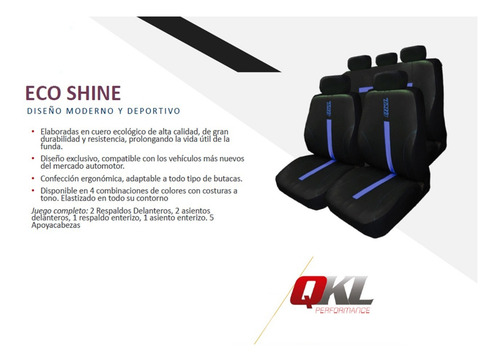 Imagen 2 de 5 de Funda Cubre Asiento Eco Shine Ng/ng Tb