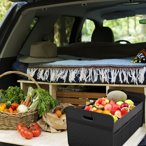 Caja De Almacenamiento Plegable De Tela, Maletero De Coche P