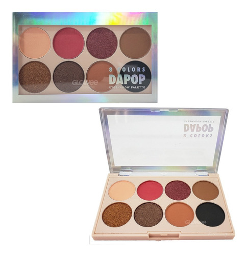 Paleta Sombras Ojos Holografica Dapop Original 8 Tonos Mod 1