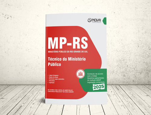 Apostila Completa Técnico Do Ministério Público Do Rio Grande Do Sul - Mp Rs 2025 - Editora Nova