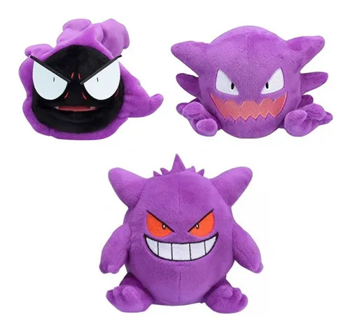 Pokemon Center Set Peluches Gastly Haunter Gengar Fit Env o gratis