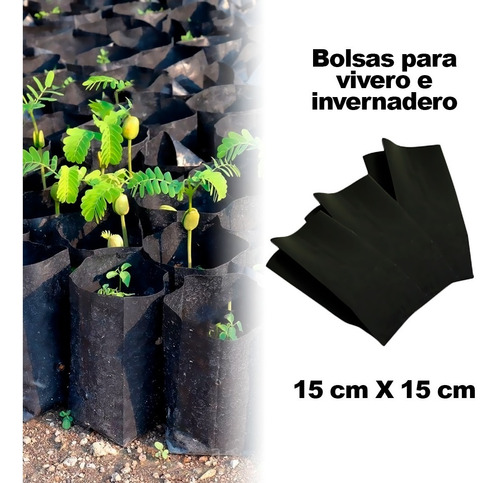 Imagen 1 de 4 de Bolsa Vivero Trasplante 15 Cm X15 Cm 2 Perforaciones 1kg