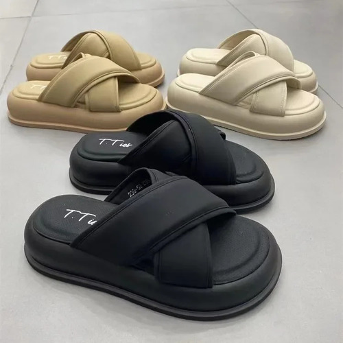 Sandalias Con Plataforma Para Mujer, Pantuflas De Playa Con