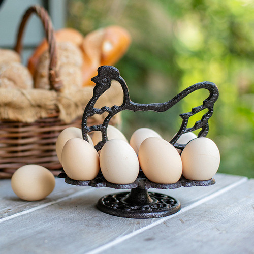 Bandeja Tipo Gallo En Forma De Y Iron Rack Para 12 Huevos Fr
