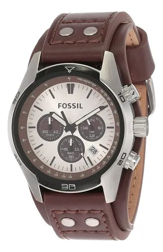 N Reloj Pulsera Fossil Coachman Con Correa De Cuero Color