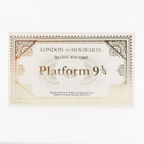 Imagen 4 de 4 de Boleto - Plataforma 9 3/4 A Hogwarts - Harry Potter