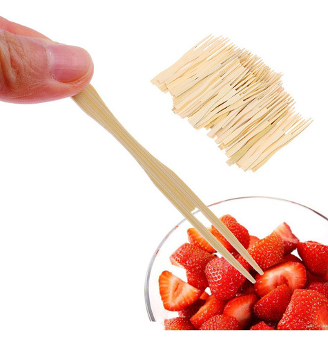 Tt Palillo De Bambú Para Frutas, Palillo Para Picar