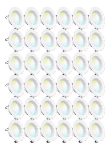 Luces Led Empotrables 4 Pulgadas,sunco Lighting 36 Piezas Estructura Blanco