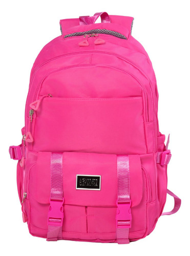 Mochila Portanotebook Robbie Agarrate Catalina Q Color Fucsia Diseño de la tela Liso