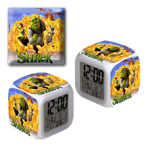 Reloj Despertador Iluminado Shrek - Printek