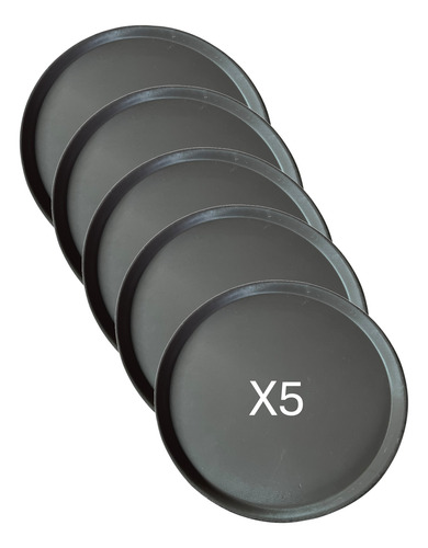 5 Charola Redonda Antiderrapante 40cm