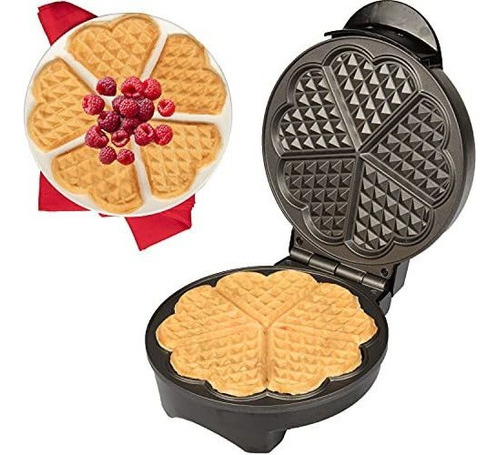 Waflera Corazones Industrial Antiadherente 5 Waffles