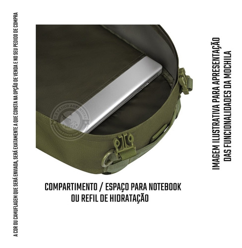 Mochila Camuflada Camping Tática Modular Br Force Original