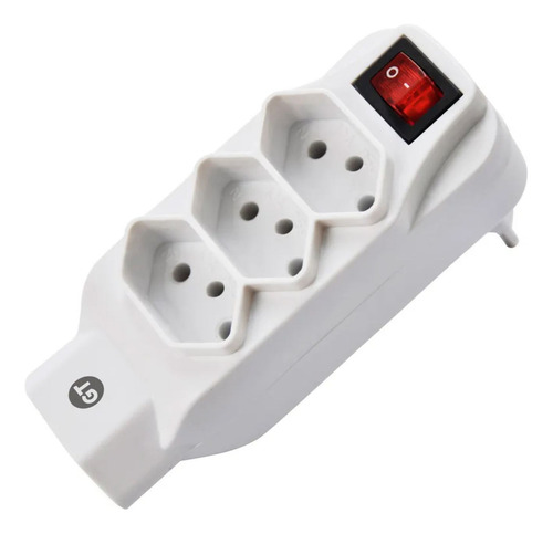 Adaptador P/ 4 Tomadas Padrão 2p+t Com Interruptor Goldentec