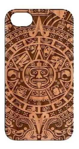 Funda Lujo Calendario Maya Madera De Cerezo