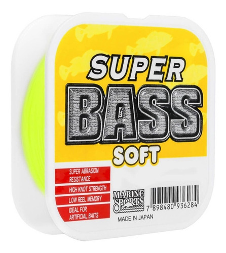 Linha Monofilamento Super Bass Soft 0,40mm 24lb 250m Yellow