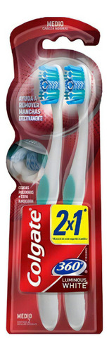 Pack De Cepillo Dental Colgate 360º  Luminous White (medio)