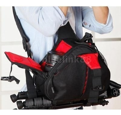 Caden Dslr Cámara Bolsa Caso Messenger Bandolera Para Nikon