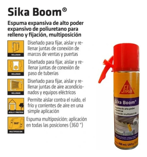Sika Boom Espuma Expansiva Poliuretano 250ml