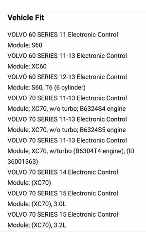 Computadora De Volvo S 80 2011 Volvo Xc60 Y Otros Carros (Usado)