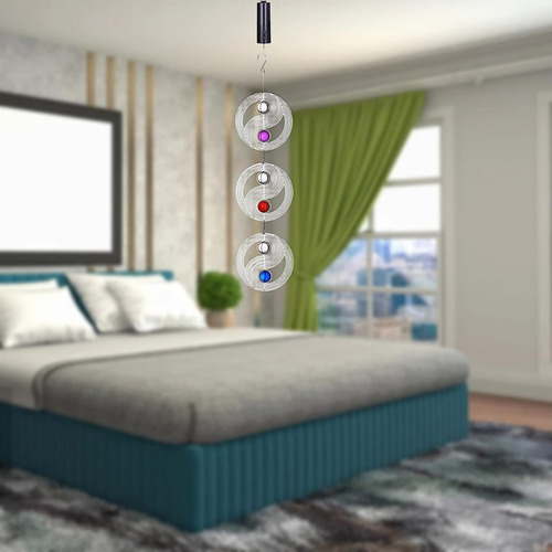Colgante Espiral Giratorio Triple Motor Ying Yang Decoración