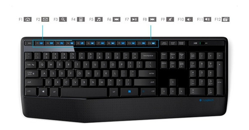 Imagen 7 de 10 de Kit Teclado Inalambrico Logitech Mk345 Español Y Mouse Usb