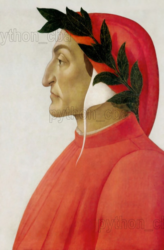 Cuadro Retrato De Dante De Sandro Botticelli - 1495
