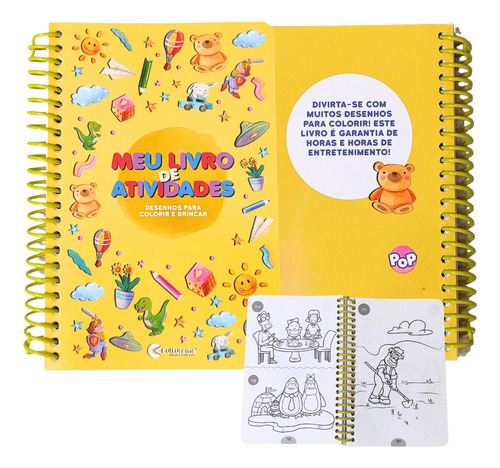 Livro De Atividades E Pintura Com Espiral Livro De Colorir Infantil Atividades Divertidas Desenvolvimento Da Criatividade Liberdade De Expressão Imaginação E Arte