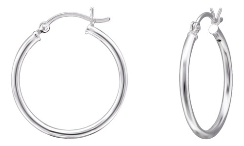 Aros Hoop Frances 2 Mm X 25 Mm Celenyka Plata 925