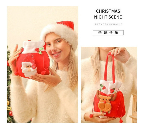 16 * Bolsa De Regalo De Dulces De Manzana Navideña