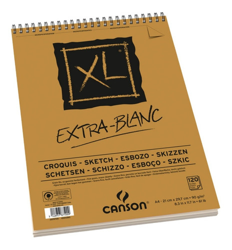 Cuaderno De Dibujo Extra Blanco Canson Album Xl 29.7x42cm