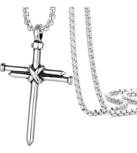 Collar Con Colgante De Cruz De Uñas Genérico Para Hombre, Ca