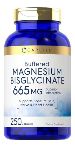 Bisglicinato De Magnesio 665 Mg - 250 Capsulas