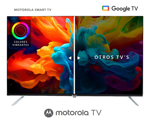 Smart Tv Pantalla 65 Pulgadas Motorola Google Tv Qled 4k Televisor Bluetooth WiFi HDMI USB AV