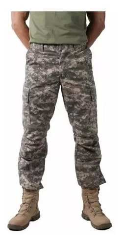 Calça Combat Camuflada Digital Acu Masculina 6 Bolsos