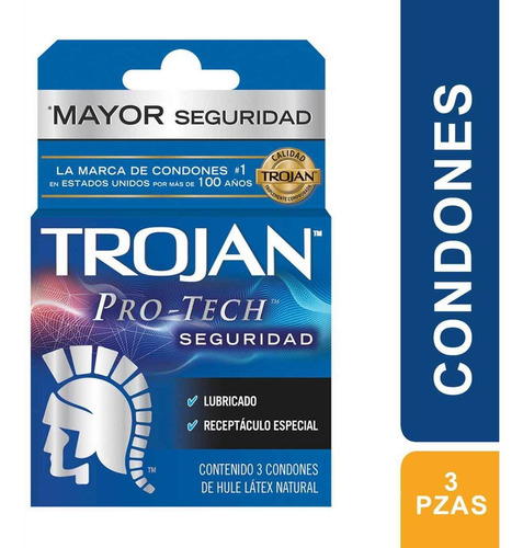 Condones De Látex Trojan Pro Tech 3 Condones