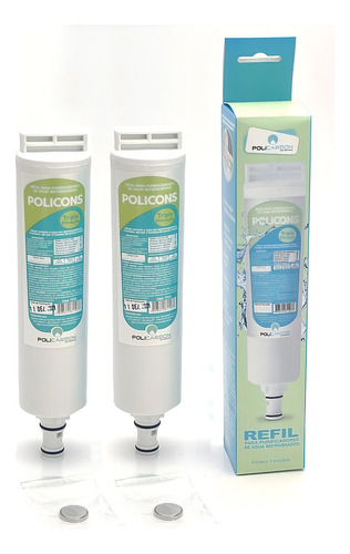 Policarbon Kit 2 Refil Filtro Consul Facilite Bem Estar Comp Cix01ax Cor Branco