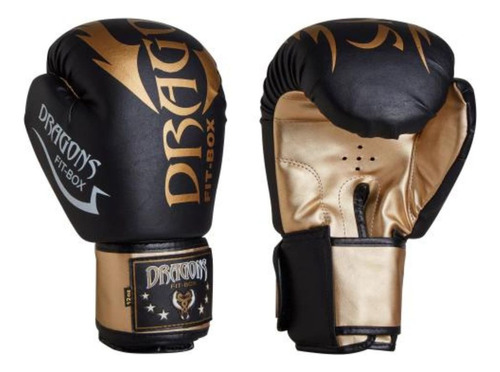 Guantes De Boxeo Kickboxing Mma Gold Sintetico Premium