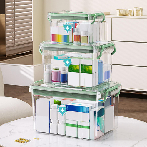 Caja De Almacenamiento De Medicamentos, Botiquín De Verde L