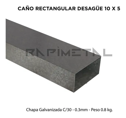 Caño 2 X 4 Desague. Stock. Envios. X Mt